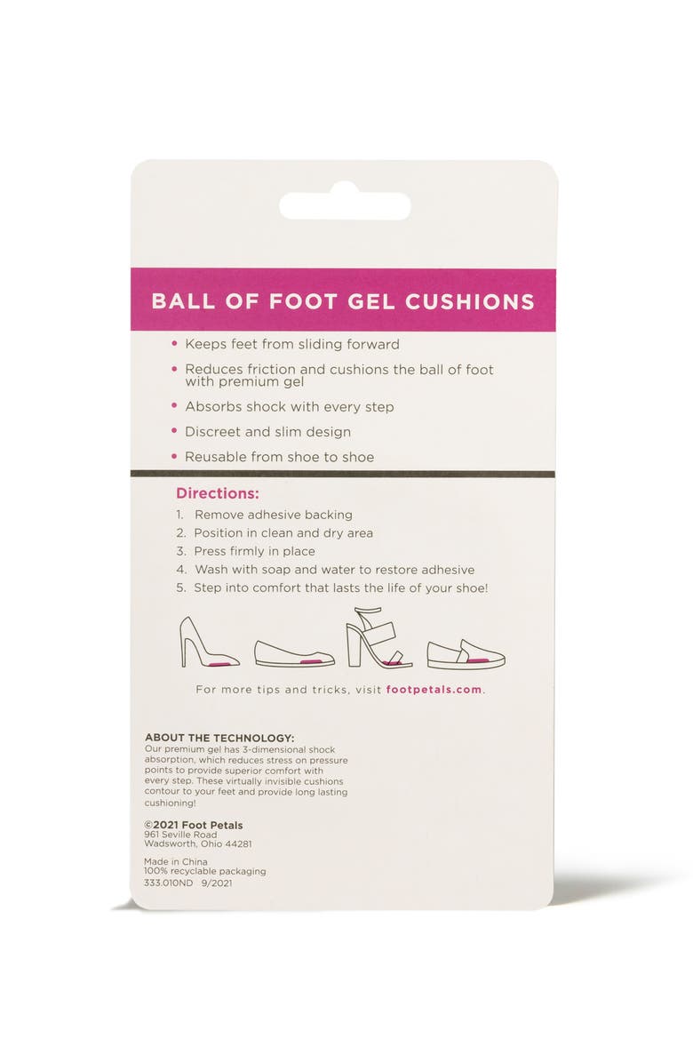 Foot Petals Ball of Foot Gel Cushions, Alternate, color, Pink