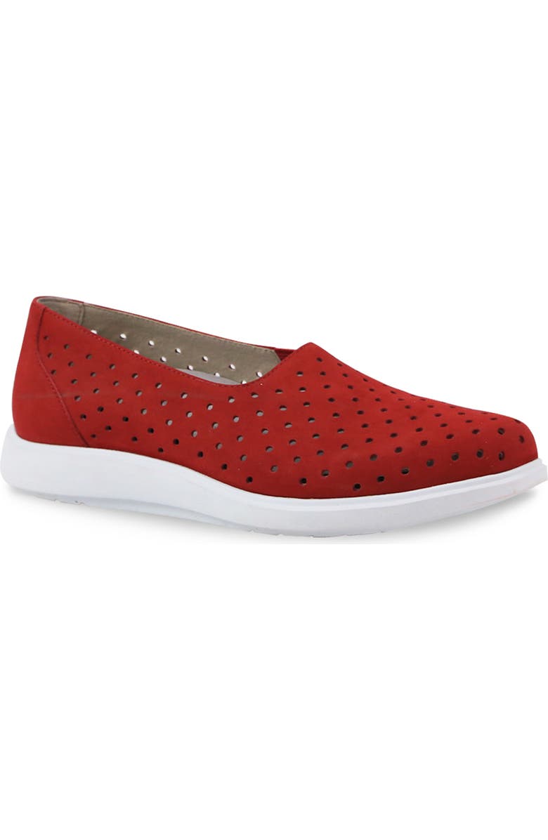 Munro Ridley Perforated Sneaker, Main, color, Red Nubuck