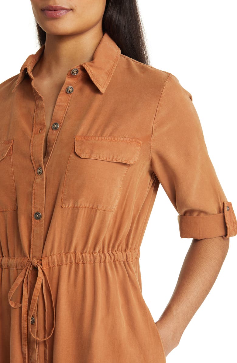 Caslon<sup>®</sup> Rolled Cuff Utility Shirtdress, Alternate, color,