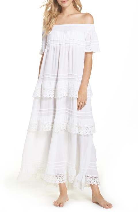 Esmerelda Off the Shoulder Cover-Up Maxi Dress
