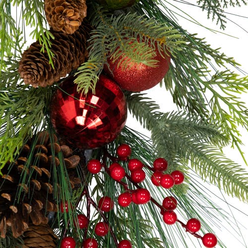 Northlight Real Touch Berries, Pinecones And Ornaments Artificial Christmas Wreath In Green