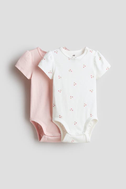 2-pack Pointelle Cotton Bodysuits