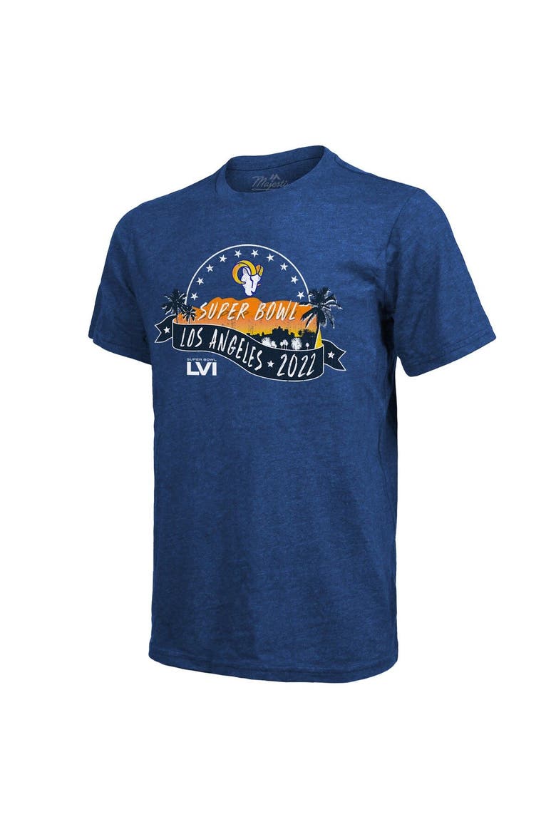 Men's Majestic Threads Royal Los Angeles Rams Super Bowl LVI Bound Hollywood T-Shirt, Alternate, color, Royal