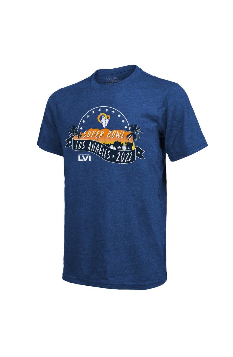 Majestic Threads Men's Majestic Threads Royal Los Angeles Rams Super Bowl LVI Bound Hollywood T-Shirt, Alternate, color,