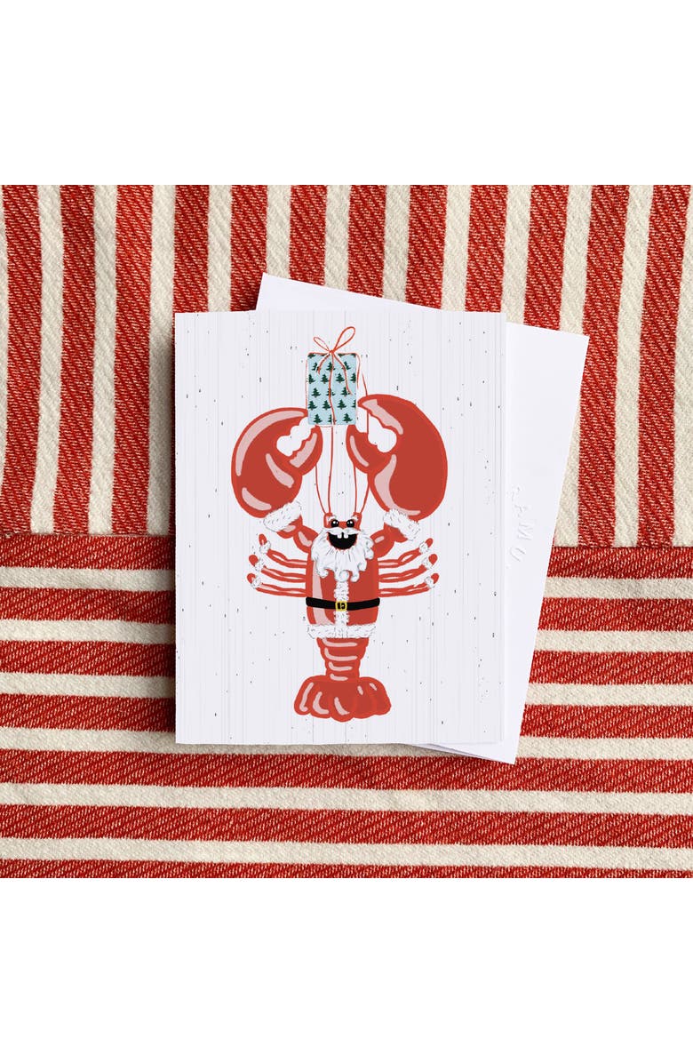 Ramus & Co Winter/Holiday Greeting Card Pack Sets (3 ct) Lobstah Santa, Alternate, color, Multi-Pack