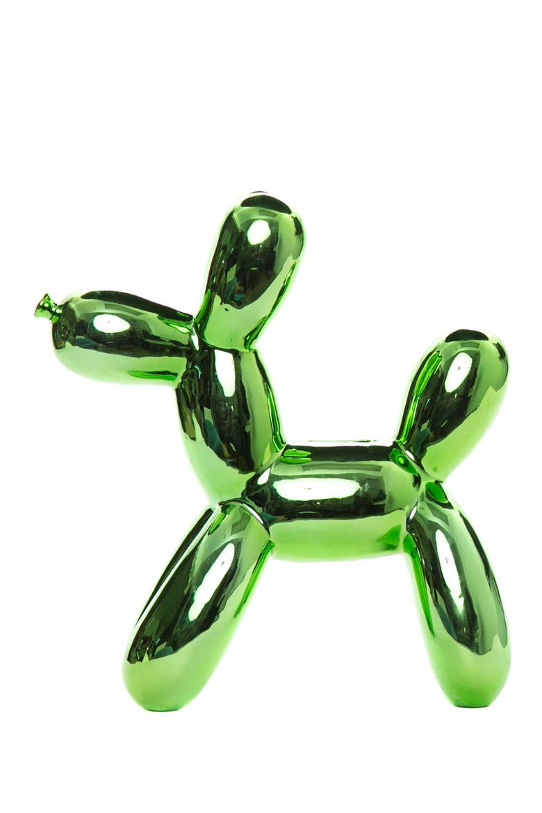 Plus Green Balloon Dog Bank, Main, color, GREEN