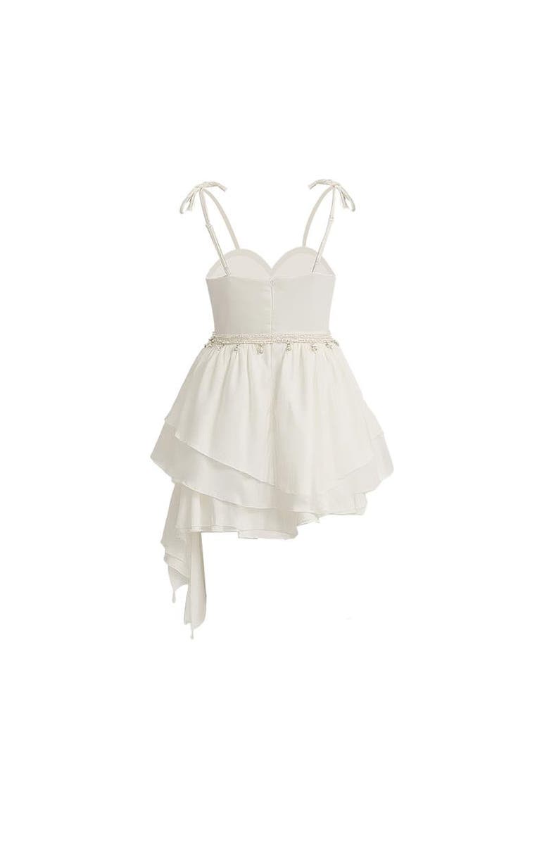 Tulleen Bow Strap Layered Dress, Alternate, color, White