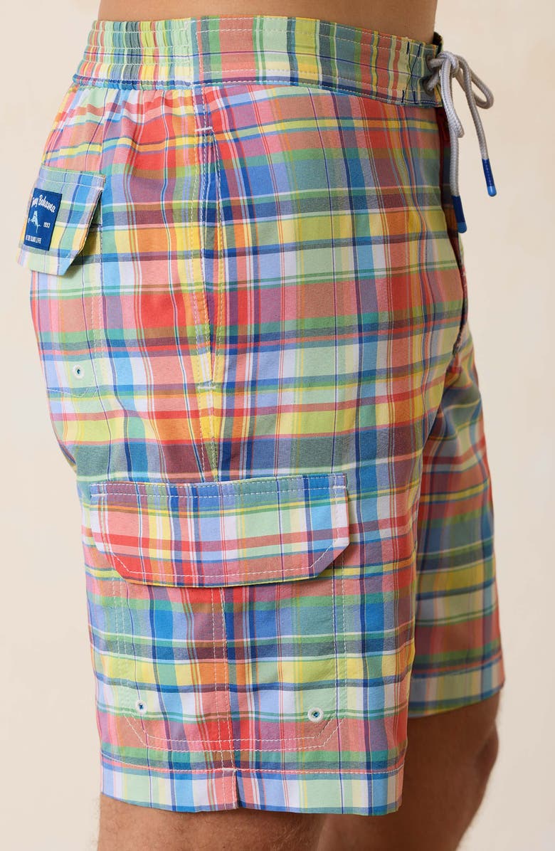 Tommy Bahama Baja Madras Madness Board Shorts, Alternate, color, 