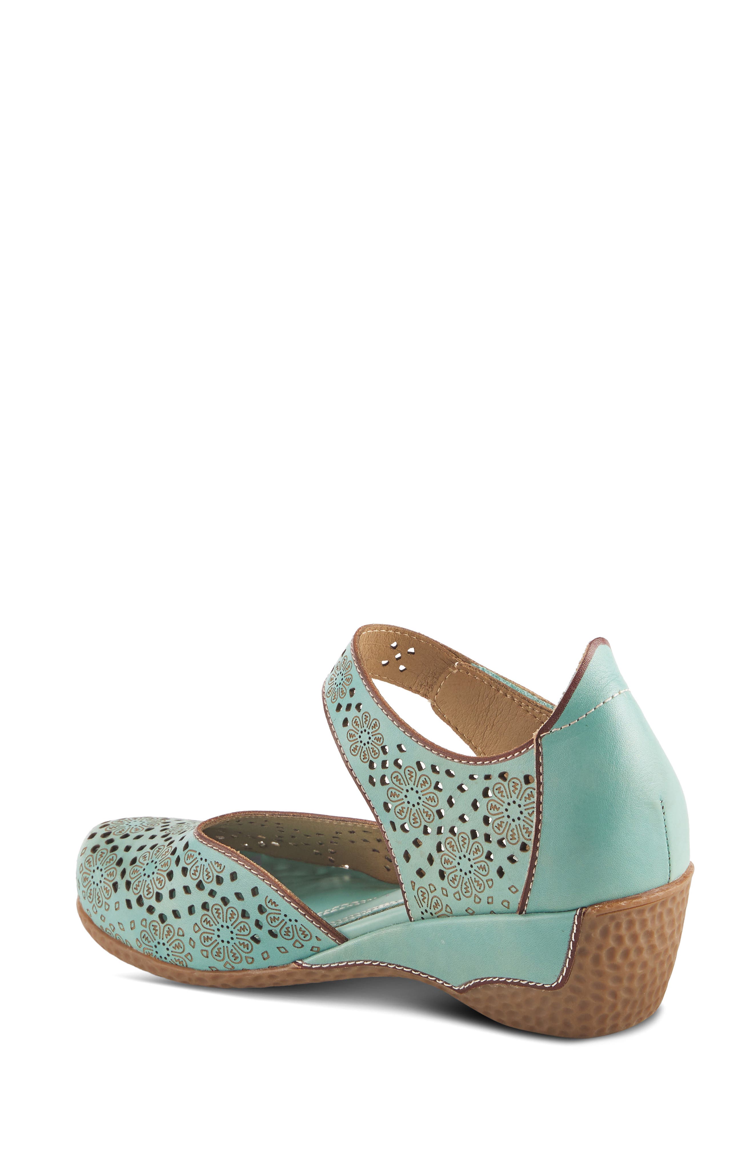 L'Artiste by Spring Step Americana Ankle Strap Clog, Alternate, color, Sky Blue