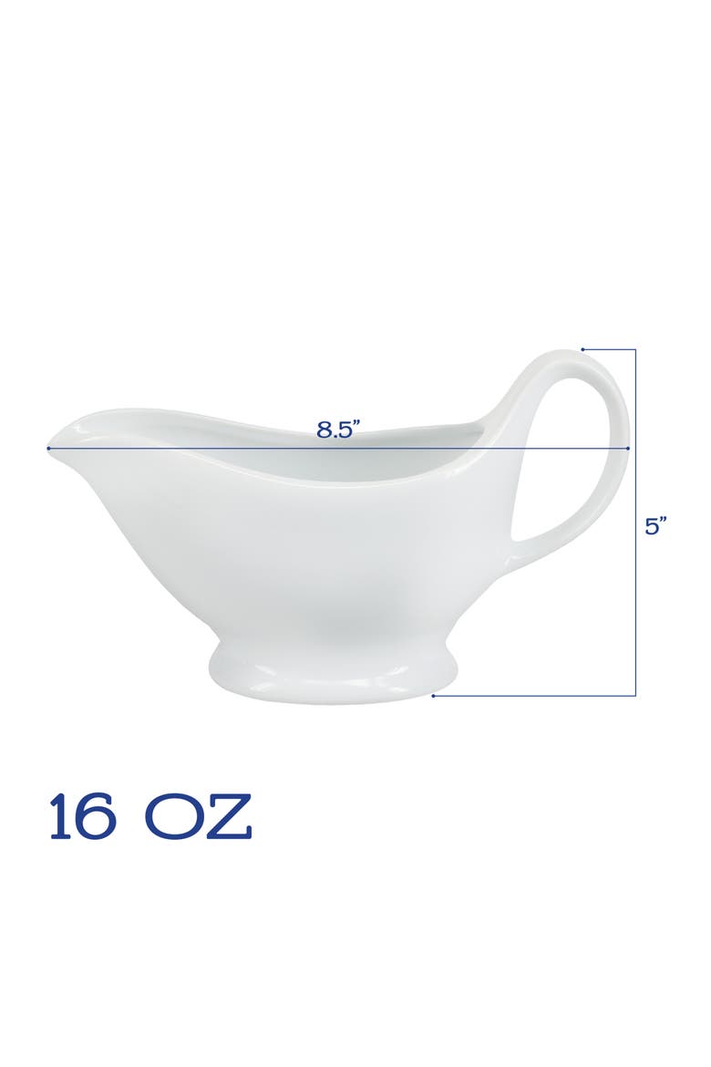 Porcelain Sauce Boat, Alternate, color, WHITE