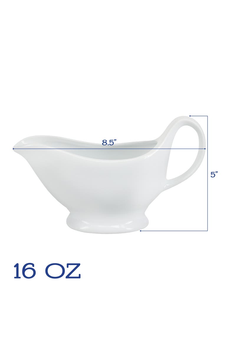 BIA Cordon Bleu Porcelain Sauce Boat, Alternate, color, White