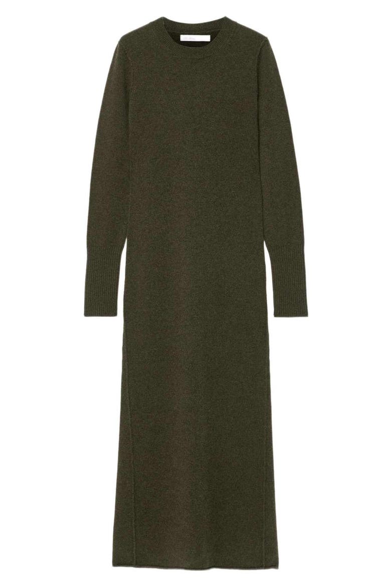 Erith Merino Wool Dress, Alternate, color, DEEP KHAKI GREEN