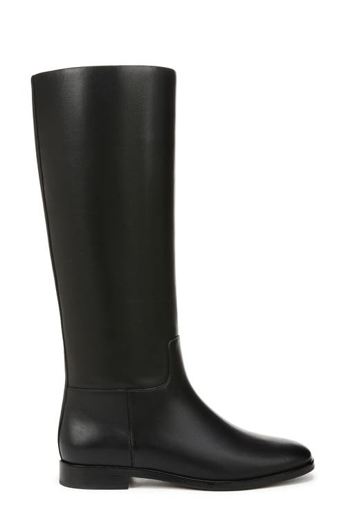 Vince Womens Leather Pull On Knee-high Boots In Black