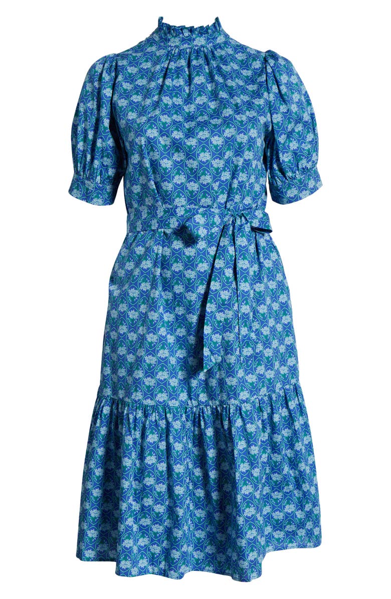 SUGARLIPS Giles Driftwood Floral Cotton Shirtdress, Alternate, color, Blue/ Green