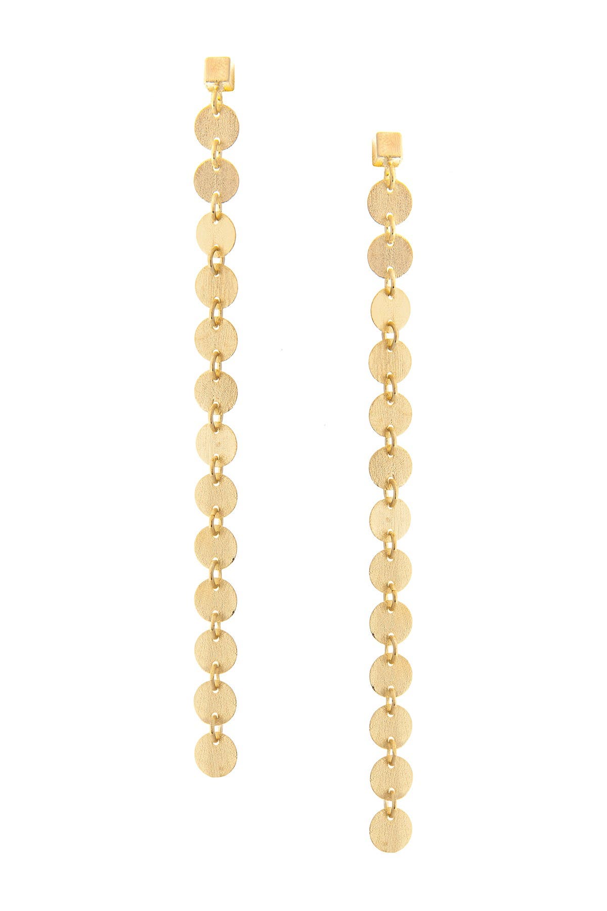 RIVKA FRIEDMAN 18K Gold Clad Satin Mini Disc Drop Earrings (Women ...