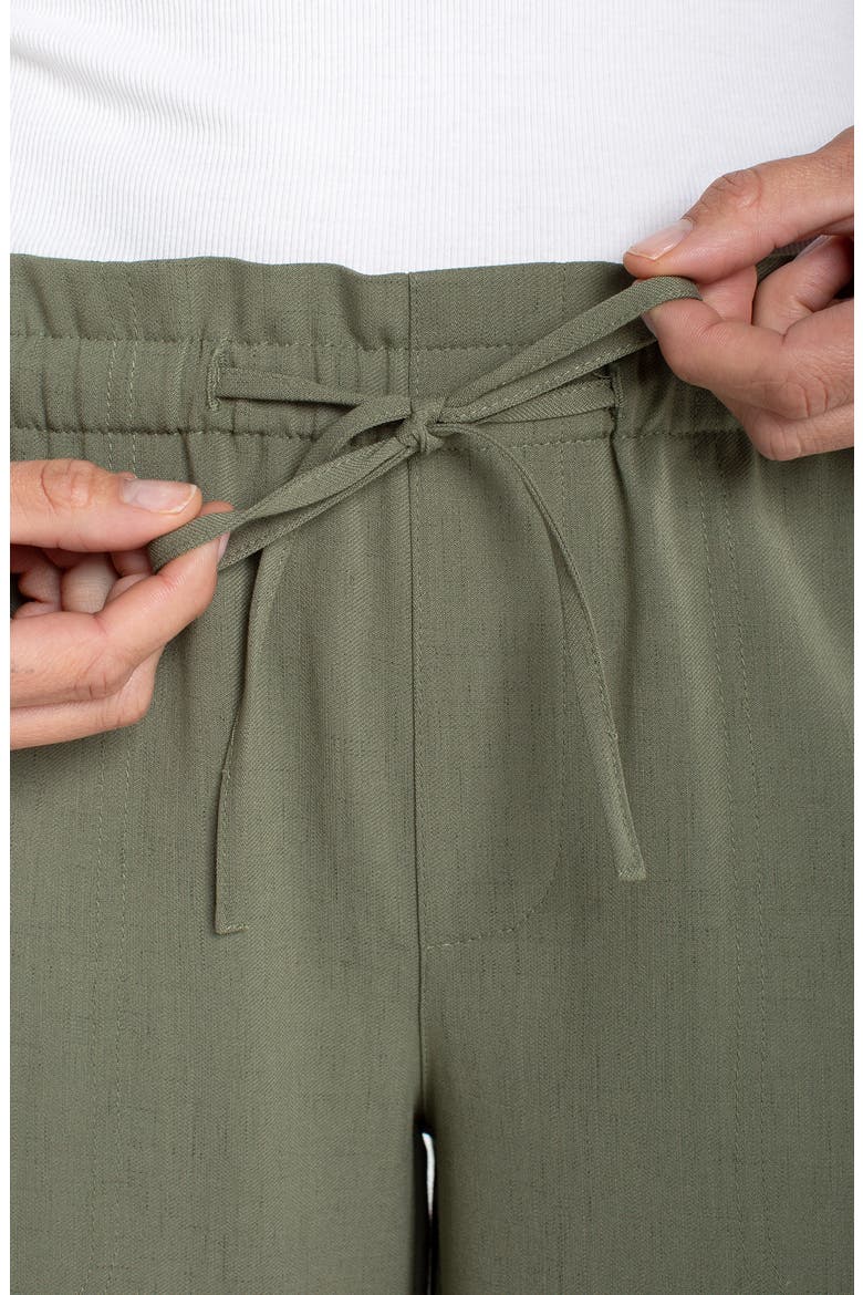Tie Waist Ankle Wide Leg Pants, Alternate, color, MARTINI OLIVE