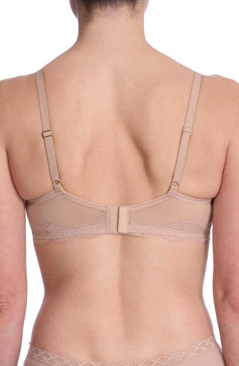 Natori Elusive Lace Plunge T-Shirt Bra, Alternate, color, Cafe