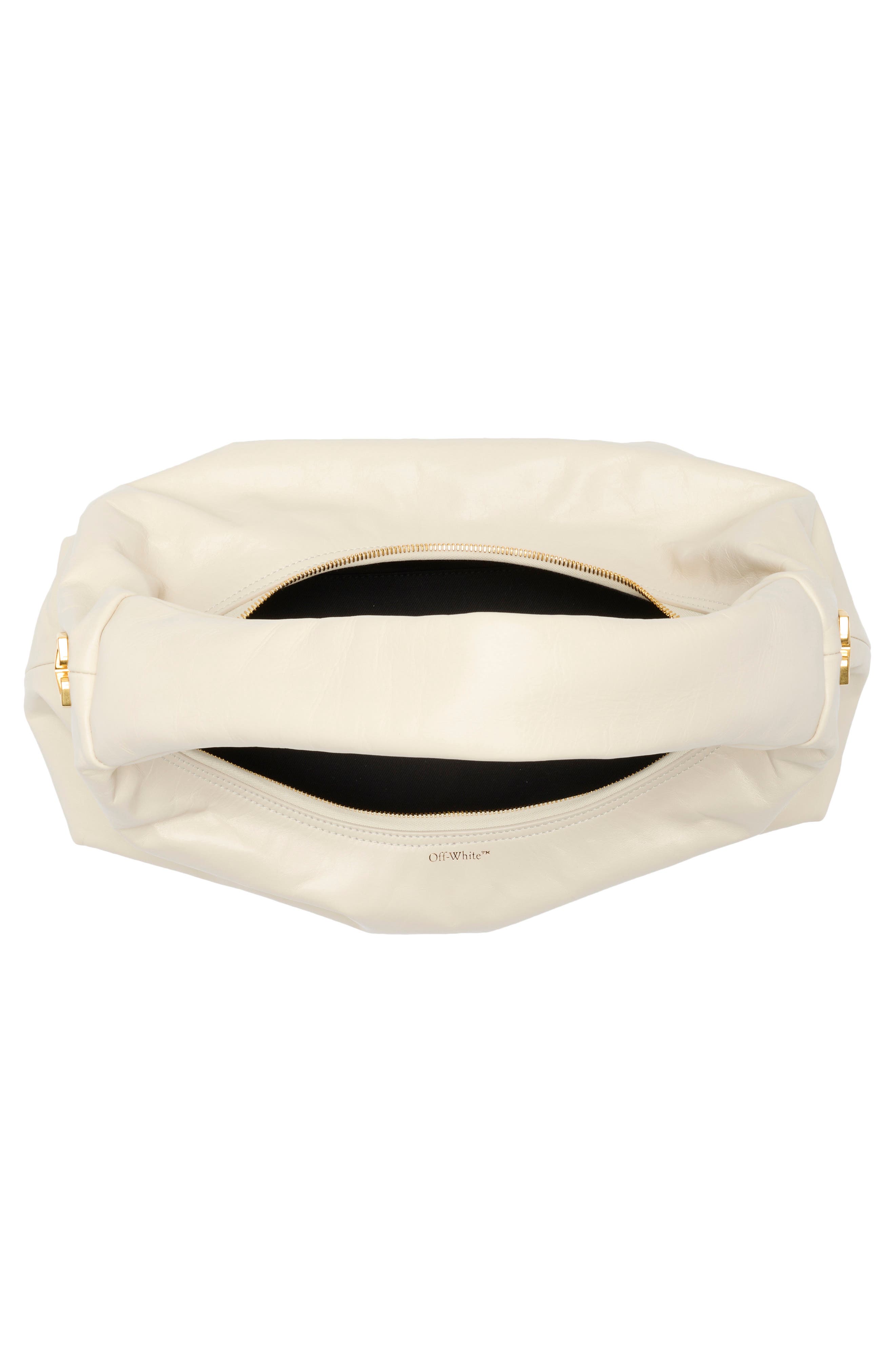 Off-White Arcade Leather Shoulder Bag, Alternate, color, Dust