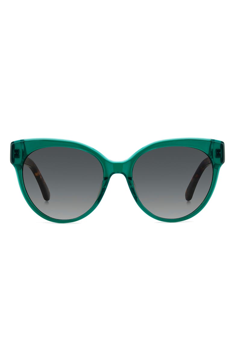 Kate Spade New York aubriela 55mm gradient round sunglasses, Main, color, Green/ Grey Shaded