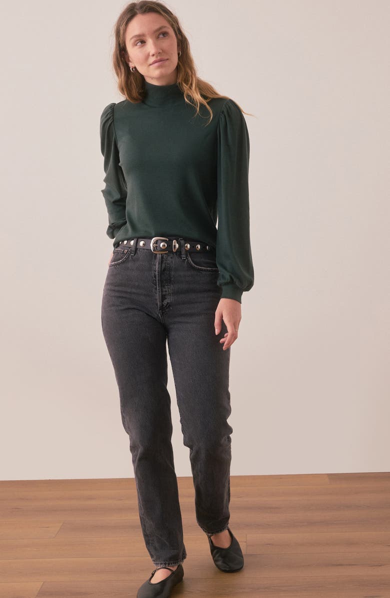 Marine Layer Lexi Turtleneck Rib Top, Alternate, color, 