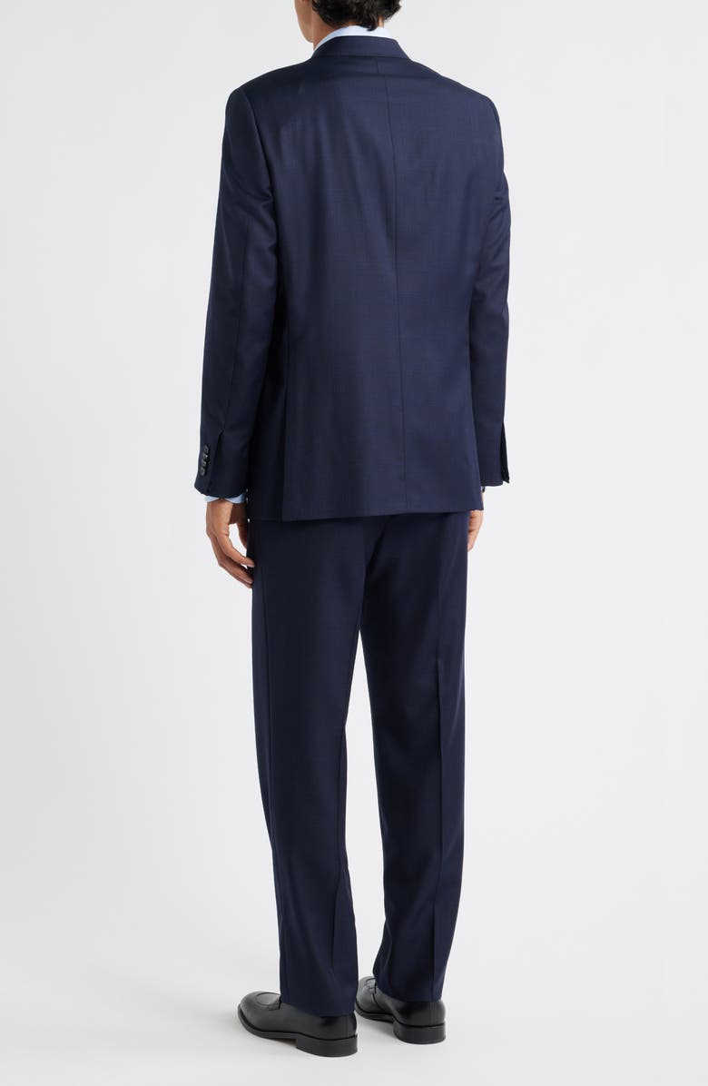 Heritage Gold Milano Navy Windowpane Check Super 130s Wool Suit, Alternate, color, Navy