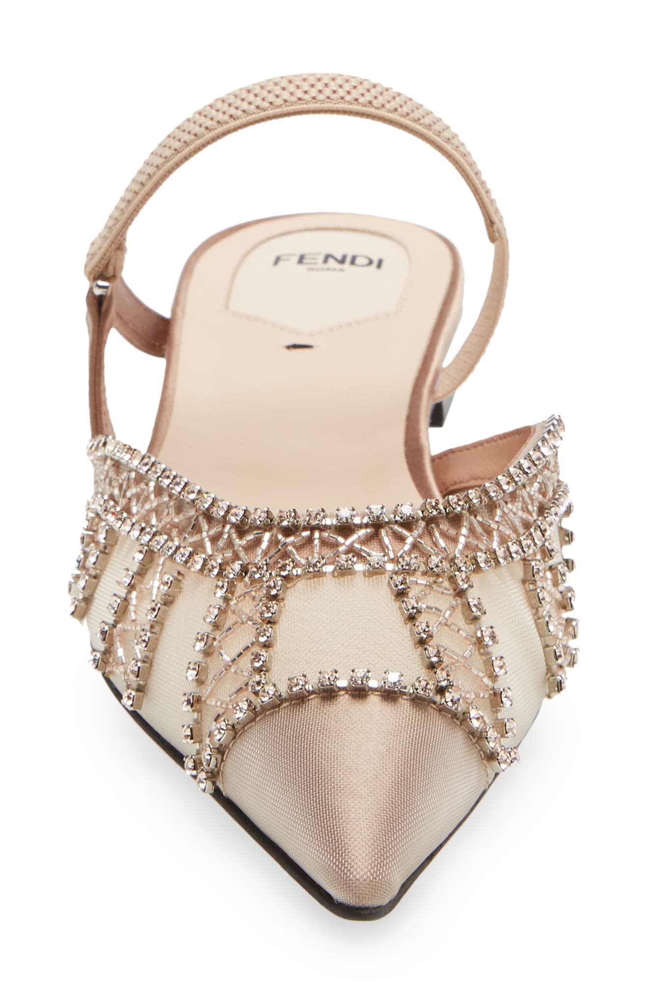 Fendi Colibri Crystal Embellished Mule, Alternate, color, 