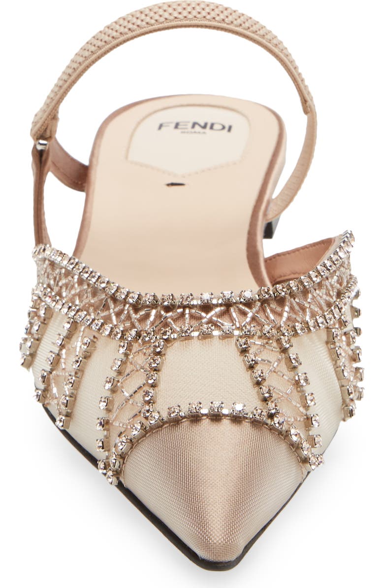 Fendi Colibri Crystal Embellished Mule, Alternate, color,