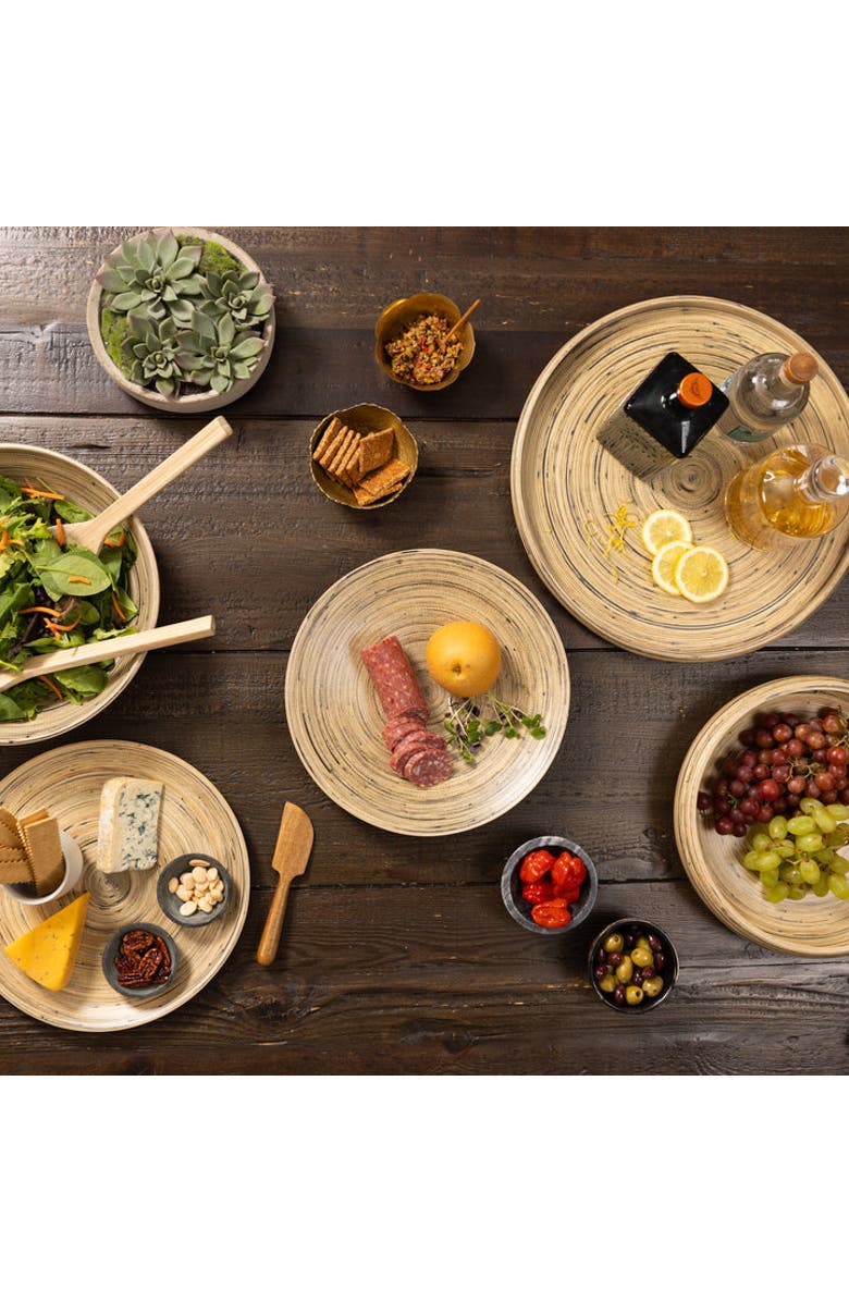 Lexa Salad Bowl, 12 Inch, Alternate, color, Black