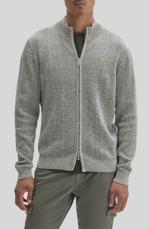 Idris Full Zip Mock Neck Sweater