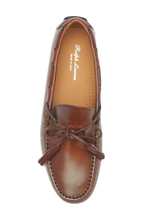 Ralph Lauren Purple Label Harold Suede Tasseled Driving Loafer In Brown