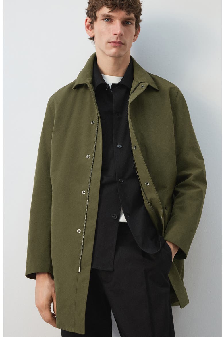 Water Repellent Parka with Removable Hood, Alternate, color, OLIVE GREEN