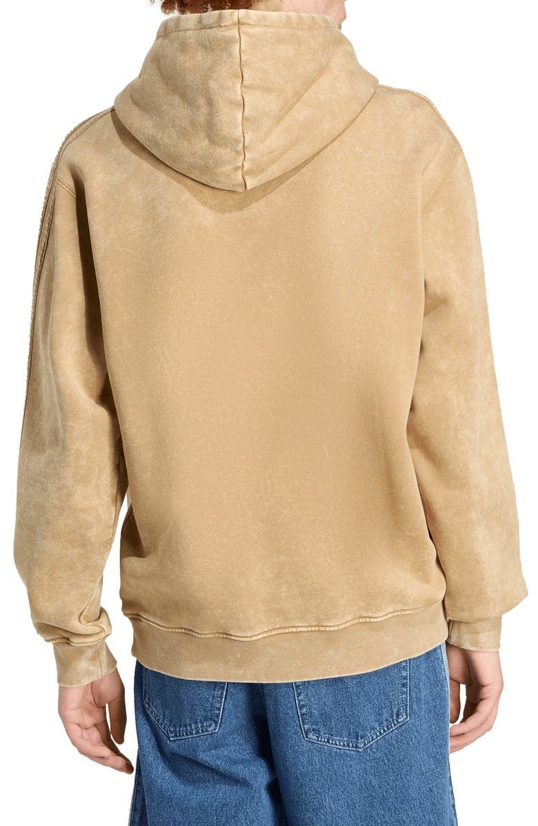 adidas Washed Cotton Blend Hoodie, Alternate, color, Cardbo