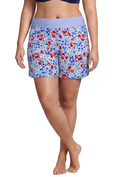 Plus Size SunShade UPF 50 5" Board Shorts with Panty