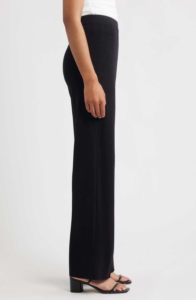 Misook Nancy Wide Leg Knit Pants, Alternate, color, Black