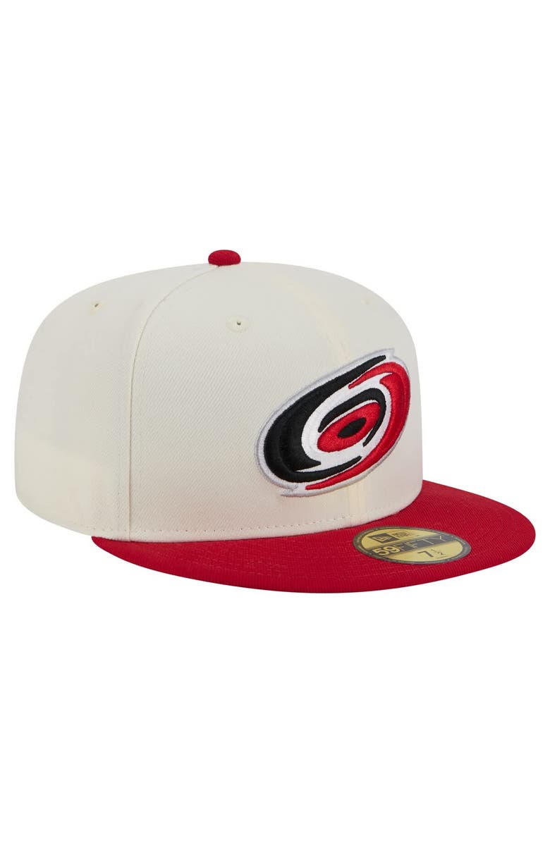 New Era Men's New Era  White Carolina Hurricanes Chrome Two-Toned 59FIFTY Fitted Hat, Alternate, color, 