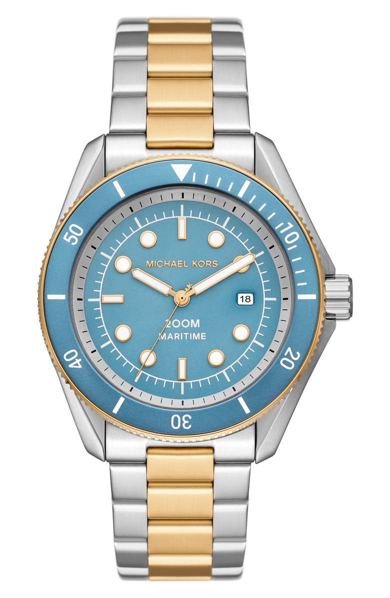 Michael Kors Maritime Quartz Stainless Steel Bracelet Watch, 42mm, Main, color, Stainless Steel