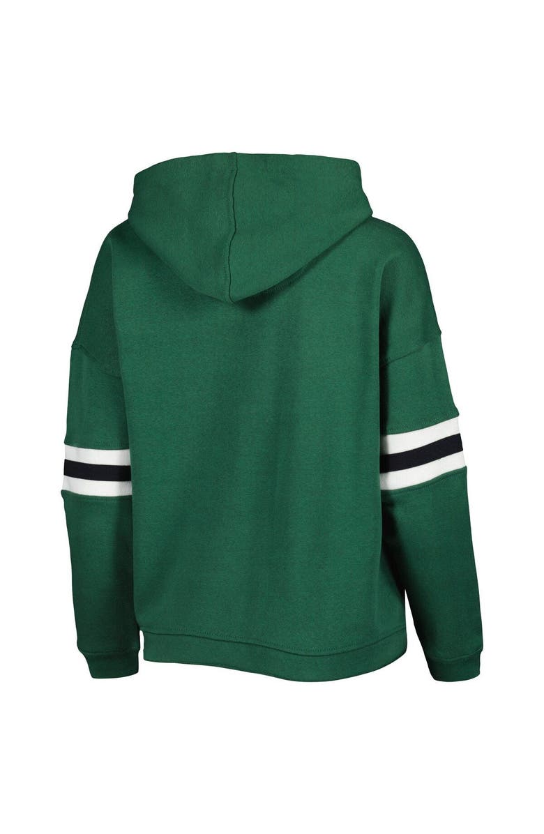 PRESSBOX Women's Pressbox Green Michigan State Spartans Super Pennant Pullover Hoodie, Alternate, color, Green