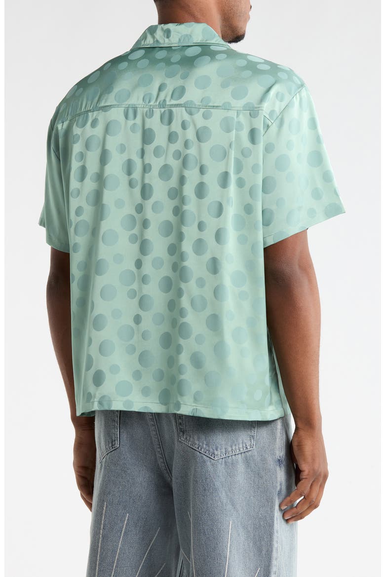 Tonal Dot Camp Shirt, Alternate, color, GREEN