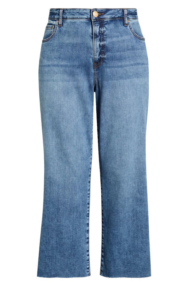 KUT from the Kloth Raw Hem High Waist Ankle Wide Leg Jeans, Alternate, color, Star