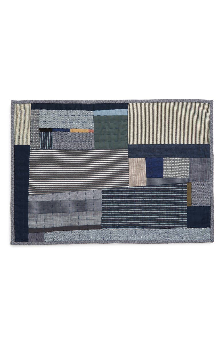 Thompson Street Studio Cotton & Linen Patchwork Placemat, Main, color, 