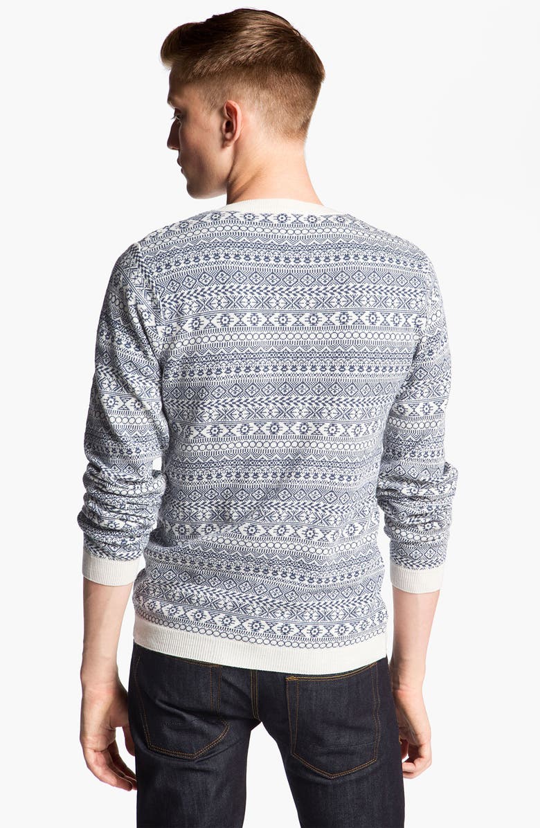 Topman Geometric Pattern Knit Sweater, Alternate, color, 