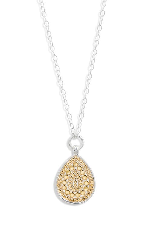 Anna Beck Classic Drop Pendant Necklace in Two Tone 