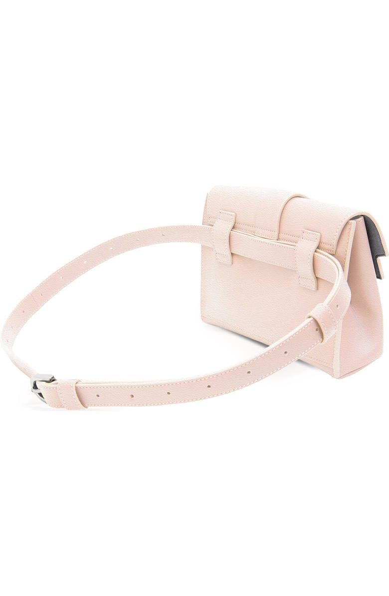 SENREVE Aria Belt Bag Pebbled Leather 5-Way Convertible Handbag, Alternate, color, Blush