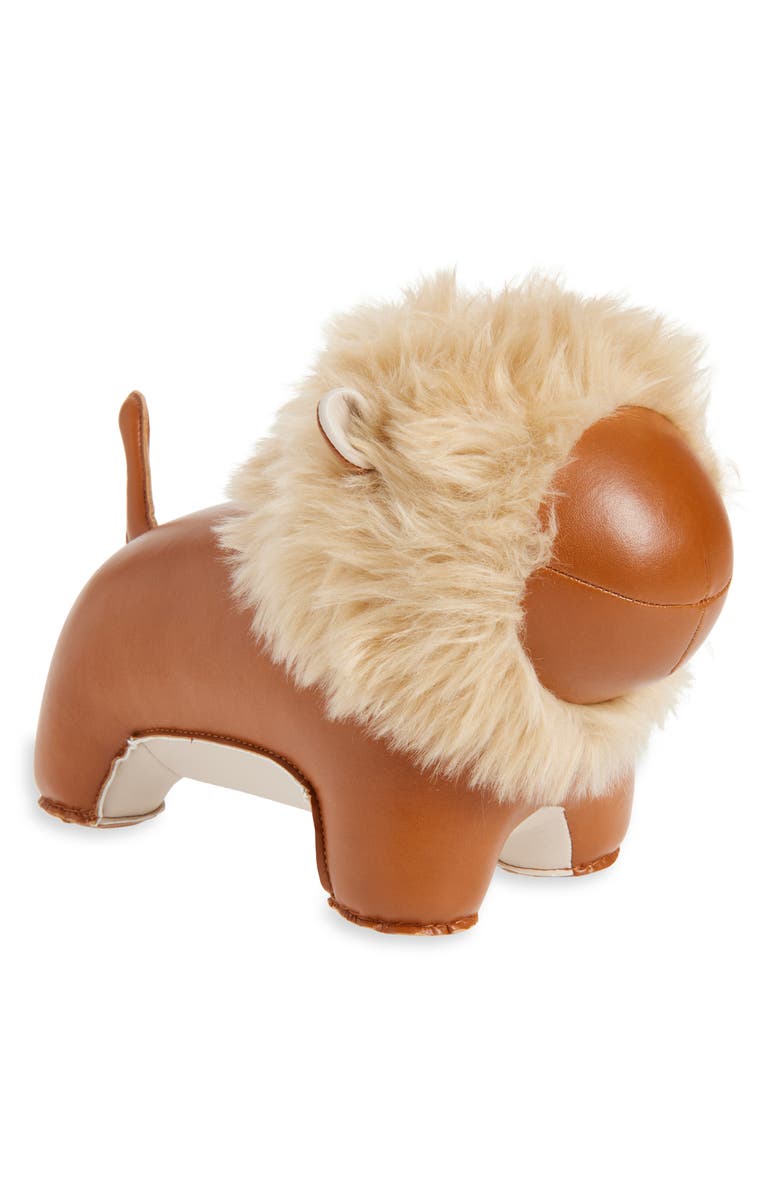 Zuny Lion Bookend, Main, color, Tan And Wheat
