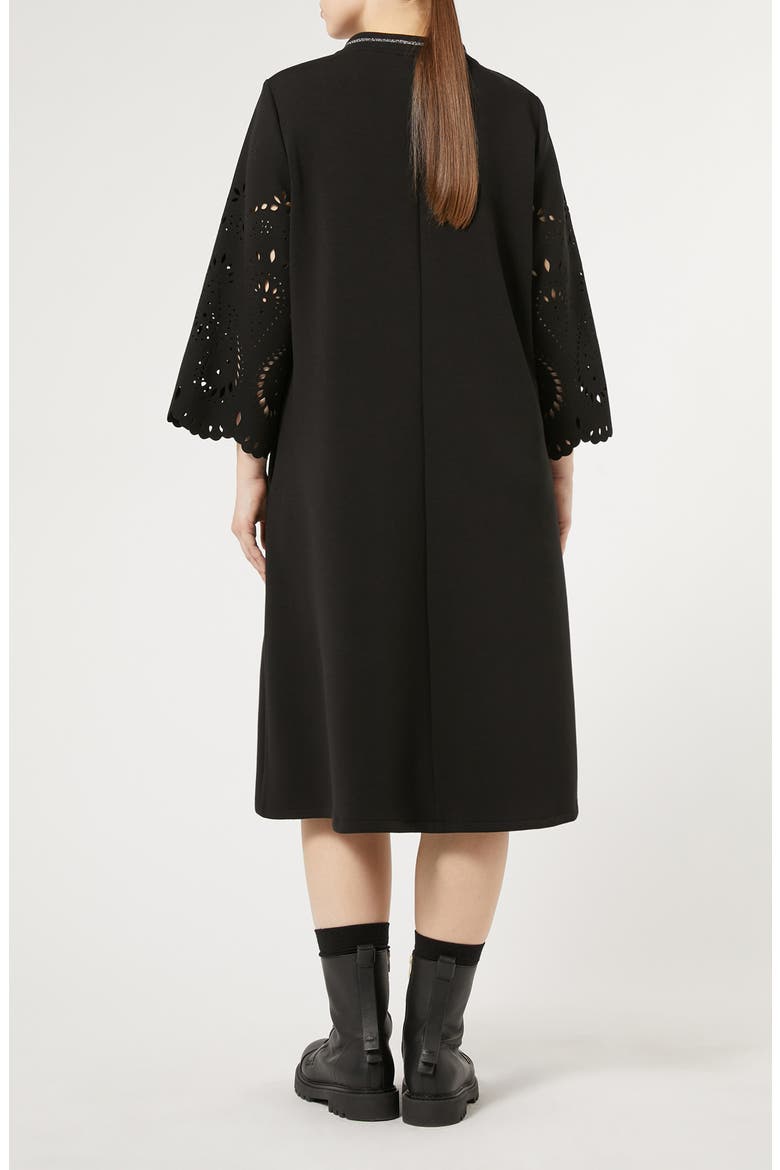 Editta Scuba Knit Dress, Alternate, color, BLACK
