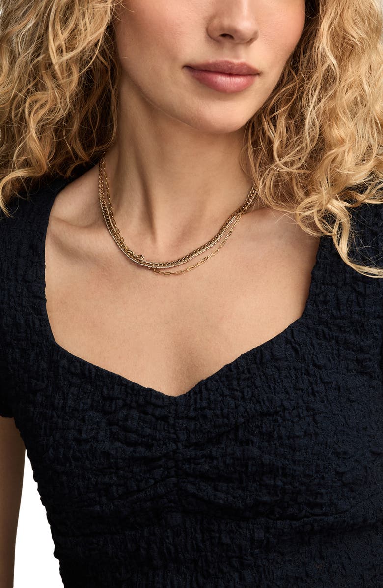 Lucky Brand Textured Sweetheart Neck Knit Top, Alternate, color, Black Iris