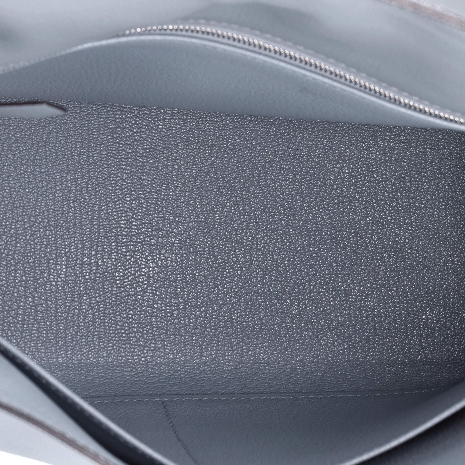 Pre-Owned Hermes Kelly Handbag Blue Evercolor with Pallladium Hardware 28, Alternate, color, 