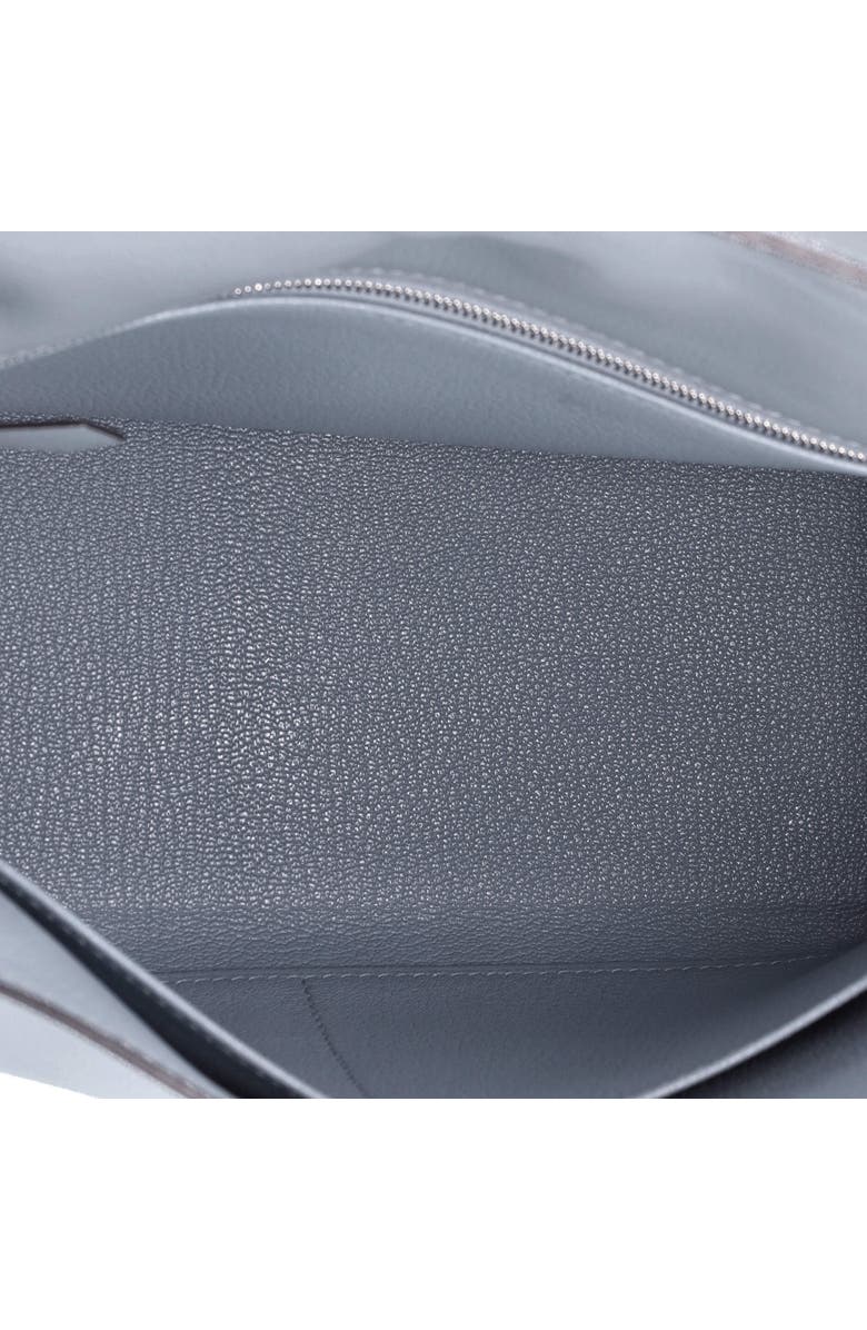 Pre-Owned Hermes Kelly Handbag Blue Evercolor with Pallladium Hardware 28, Alternate, color,