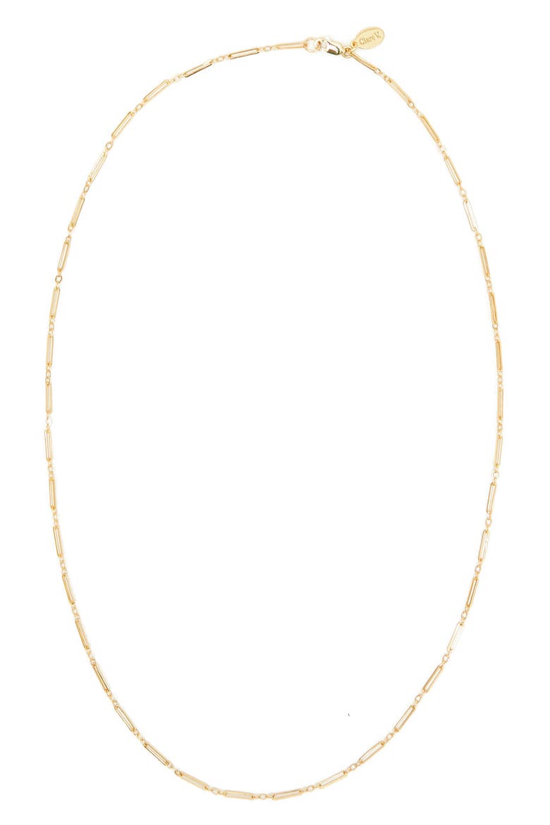 Figaro Chain Necklace, Alternate, color, 14K GOLD VERMEIL