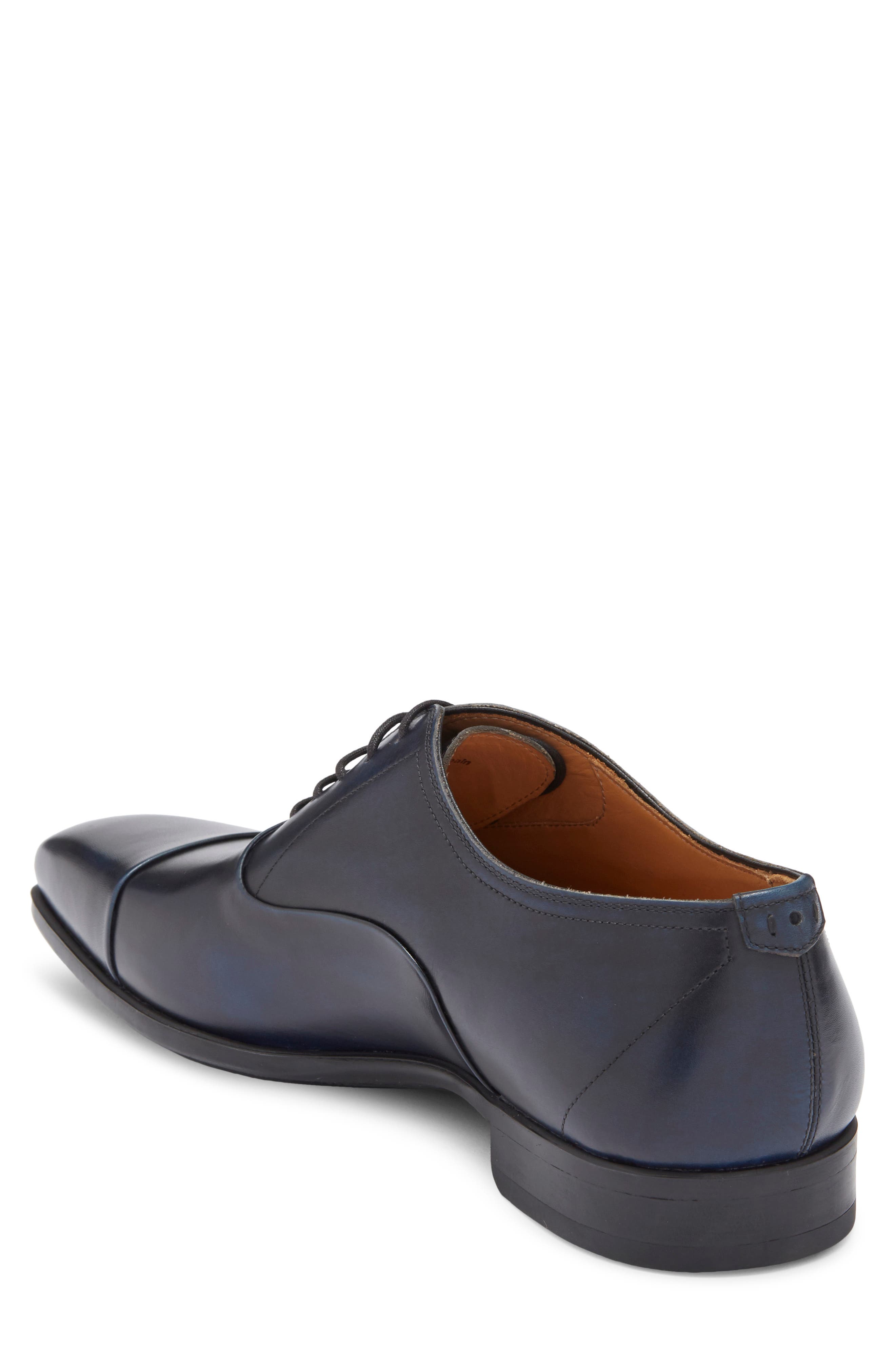 Magnanni Cap Toe Oxford, Alternate, color, Navy